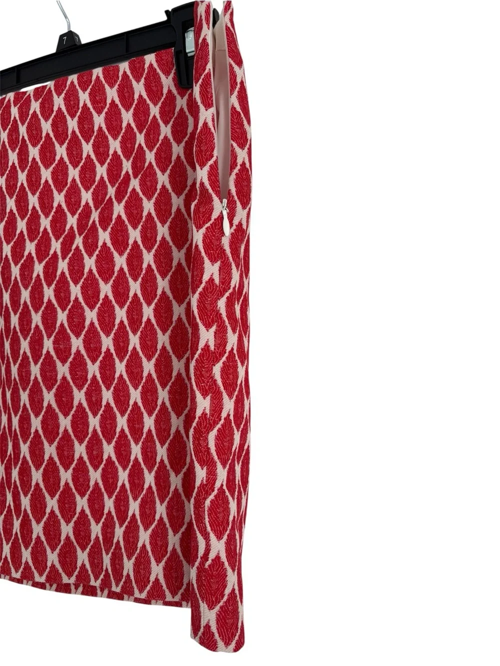 Ann Taylor Red Patterned Skirt